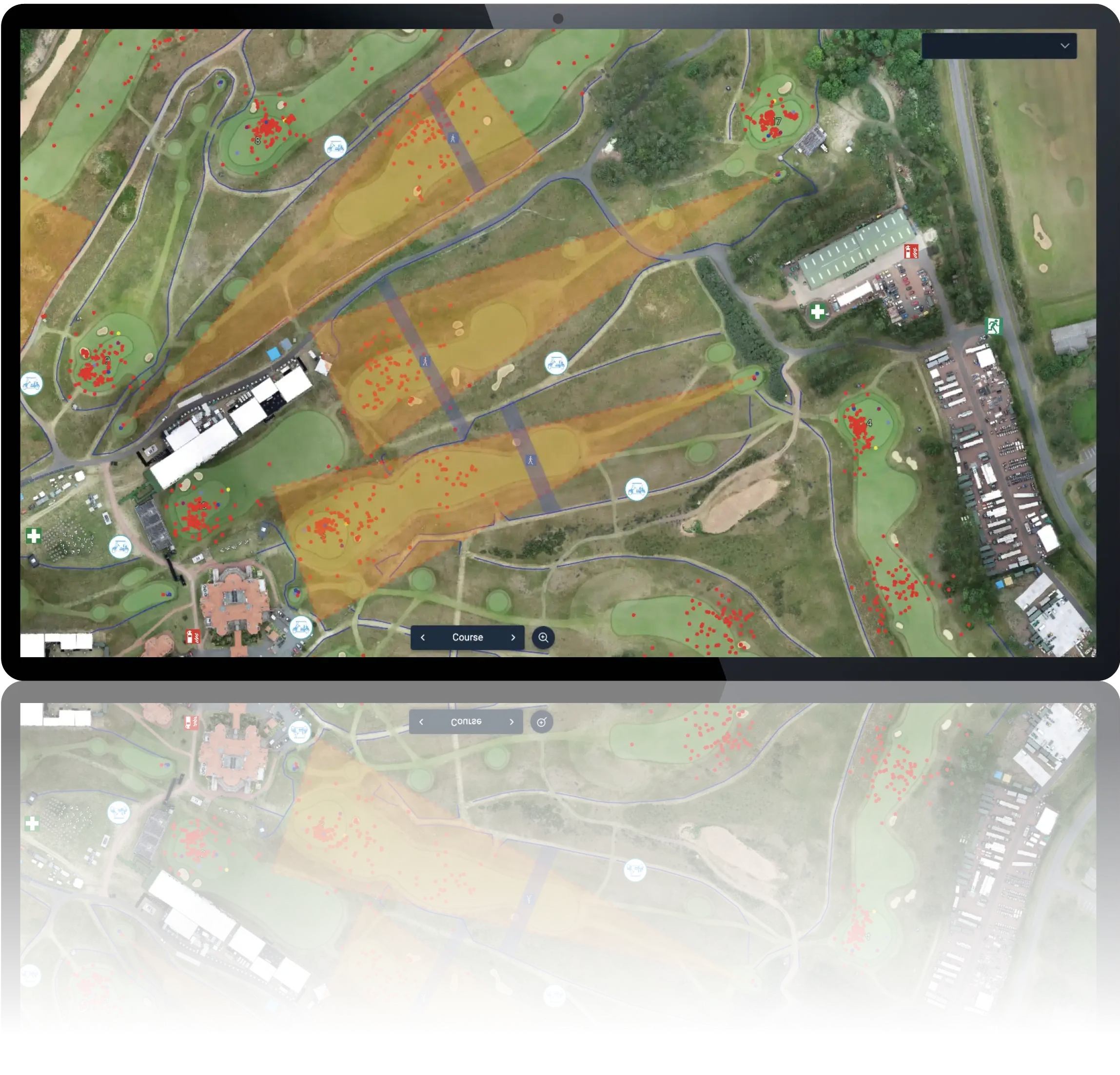 Tournament course set-up planning